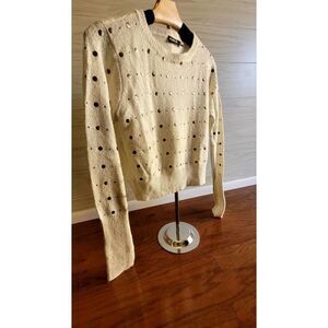 Allen B Wool Mohair Blend Sweater  Gold Accent Size Medium